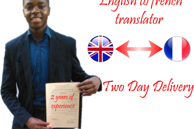 I will translate an unlimited amount of words into french for you