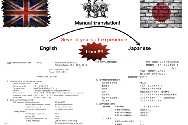 I will translate english to japanese manually