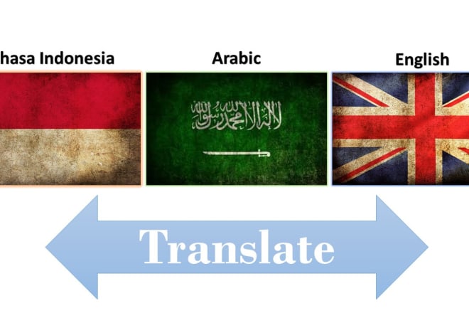 I will translate from arabic to english to indonesian