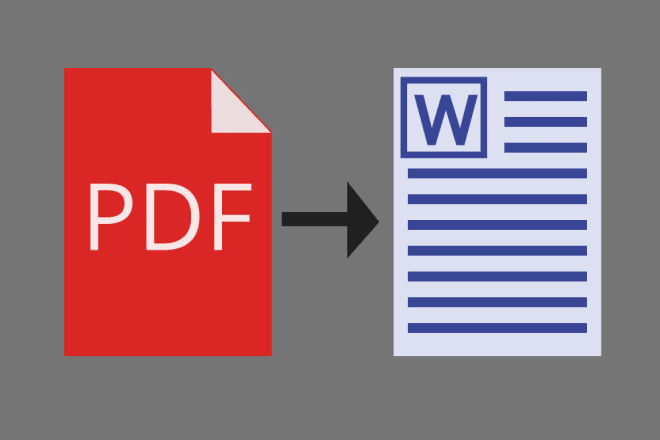 I will type your PDF into word
