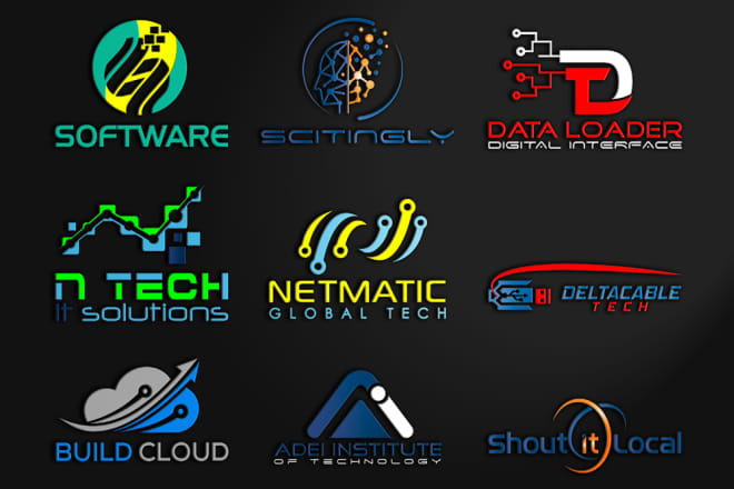 I will unique digital software and data technology logo