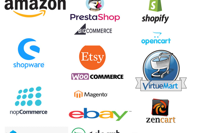 I will upload product with variant base shopping cart ebay, amazon