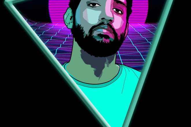 I will vector trace, illustrate, make vaporwave and outurn style art