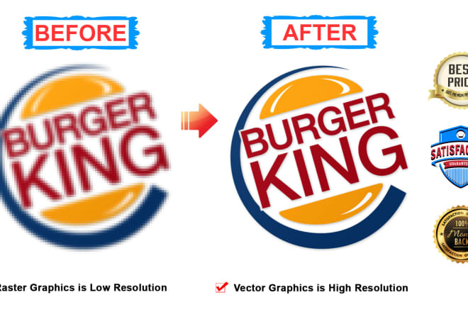 I will vectorize, redraw, recreate your logo or image to vector transparent file