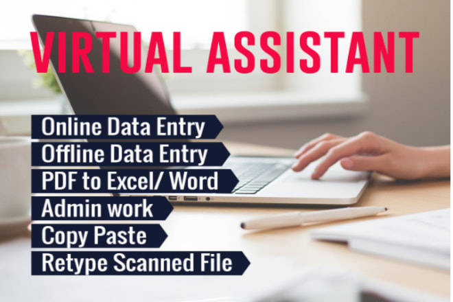 I will virtual assistant for mis data entry dashboard reporting and research