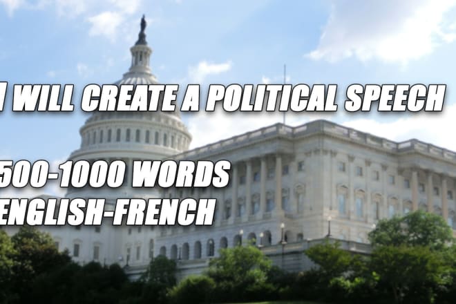 I will write a political speech