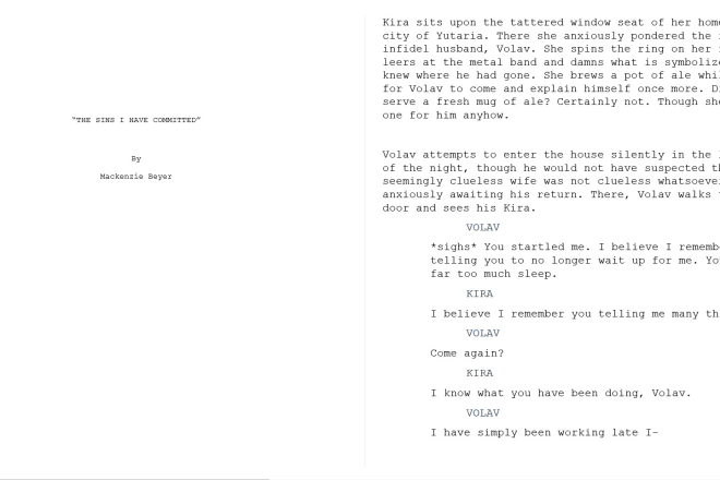 I will write a script for your game,movie, or book