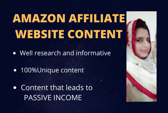 I will write amazon affiliate articles and buying guides