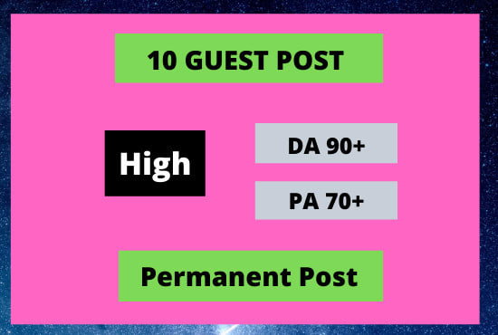 I will write and publish 10 guest post sites
