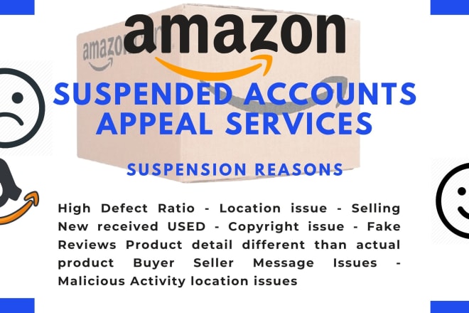 I will write detailed appeal for reinstating your suspended amazon account