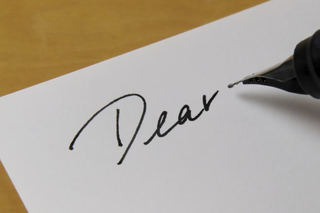 I will write you a custom letter or poem to send