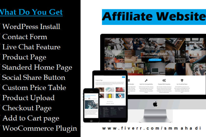 I will create wordpress website for affiliate marketing niche