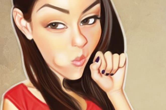 I will create your realistic cartoon caricature and comic art