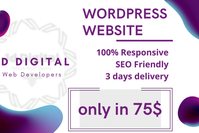 I will design a fully responsive website with wordpress