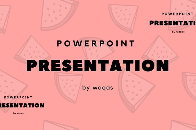 I will design a professional powerpoint presentation