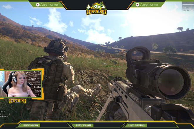 I will design a professional twitch overlay and games stream package