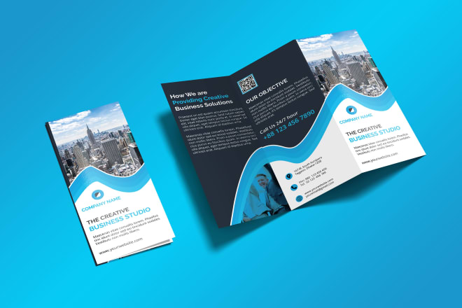 I will design bifold trifold flyer brochure booklet business profile