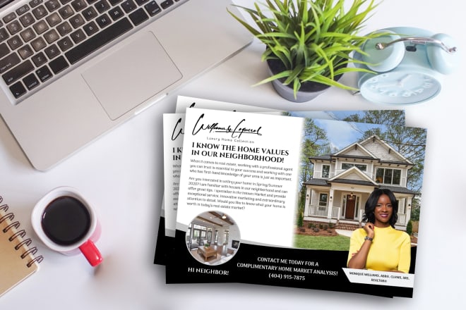 I will design professional real estate postcard