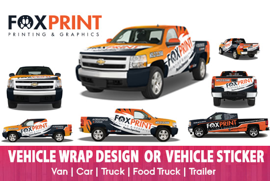I will design professional vehicle wrap for your car, van, truck
