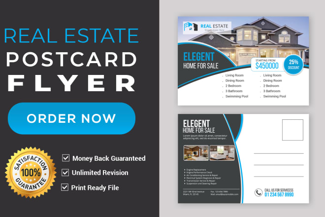 I will design real estate postcard or flyer