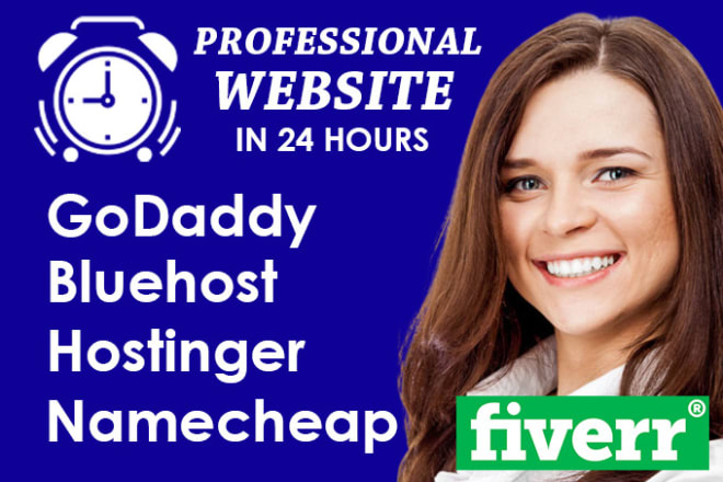 I will design wordpress website on godaddy, bluehost, hostinger, namecheap