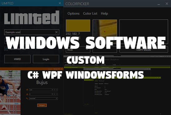 I will develop every kind of custom windows software