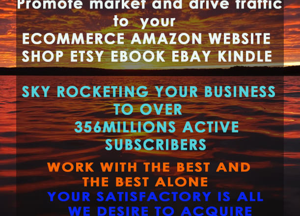 I will do a quality ecommerce web amazon ebay book shopify promotion marketing