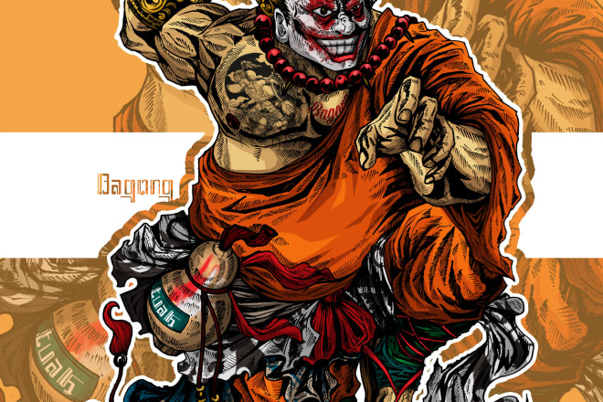 I will do amazing illustration, dark art, horror, brutal artwork