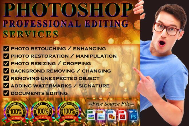 I will do any photoshop editing services professionally