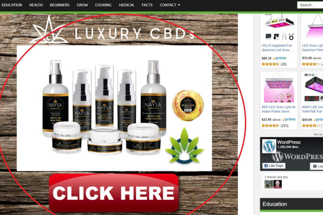 I will do cbd advertising from the cbd lady