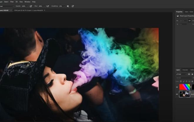 I will do colored smoke effect