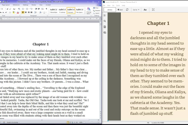 I will do conversion of 100 page pdf or word into kindle ebook