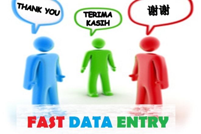 I will do fast data entry on chinese, eng, malay