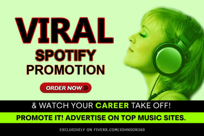 I will do organic spotify promotion and viral music promotion