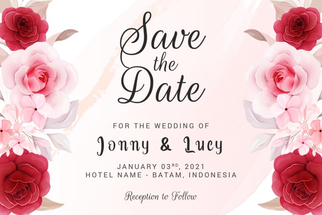 I will do professional wedding invitations design