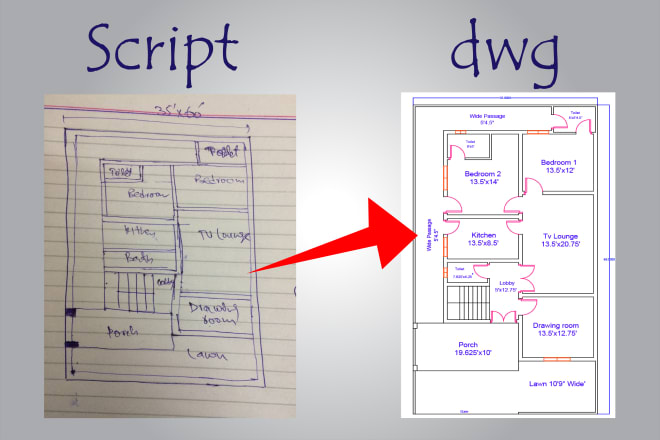 I will draw autocad 2d floor plan elevation and section site plan layout plan