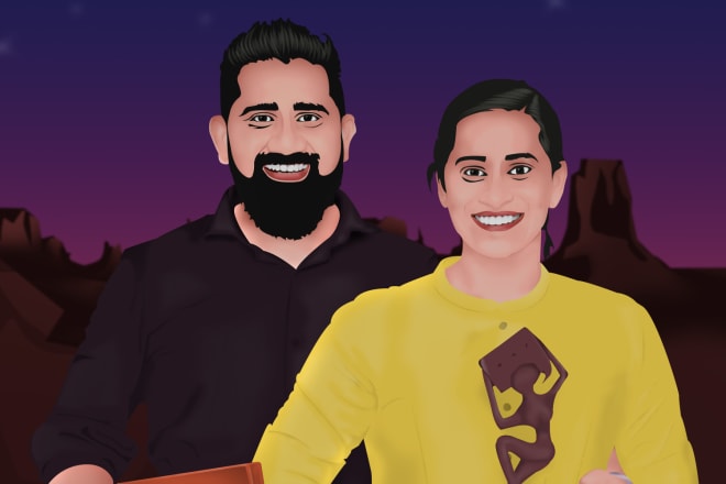 I will make realistic cartoon of yourself in photoshop