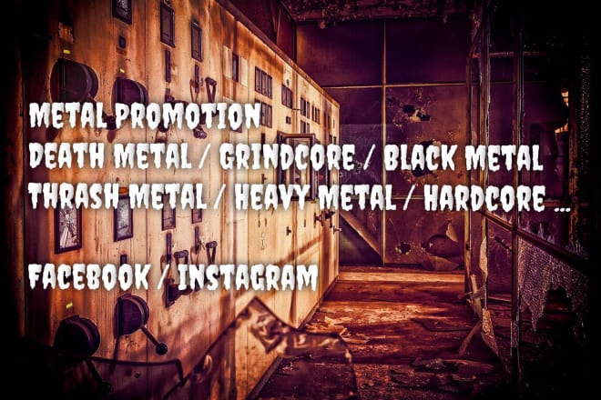 I will promote your metal band on facebook instagram