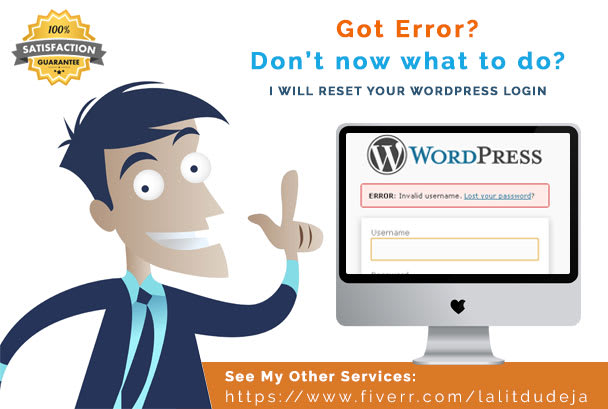 I will reset your wordpress login