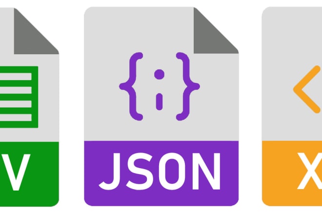 I will split,combine and convert csv, json, xml, xlsx files