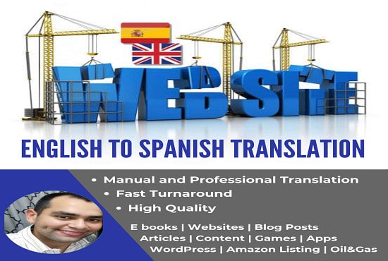 I will translate english to spanish your website ebook webpage post