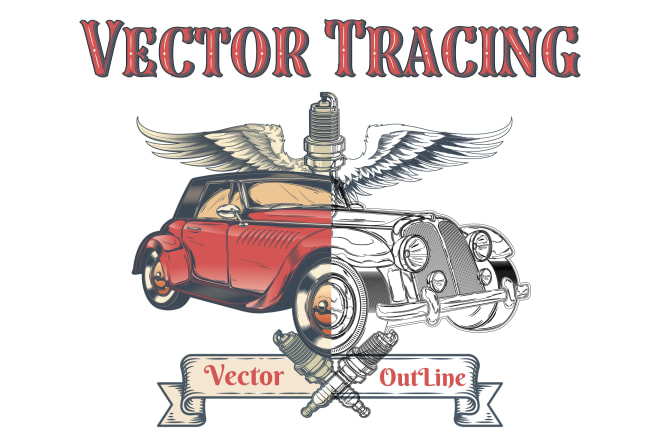 I will vector tracing logo, image, shapes or any raster file