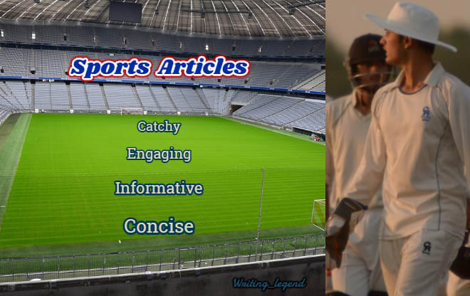 I will write a catchy sports article or blog post within 1 day