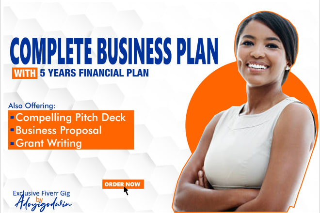 I will write a professional business plan for startups in 12 hours