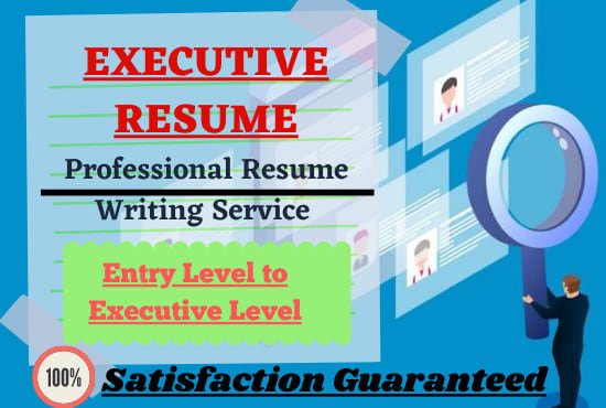 I will write a professional executive resume and cover letter