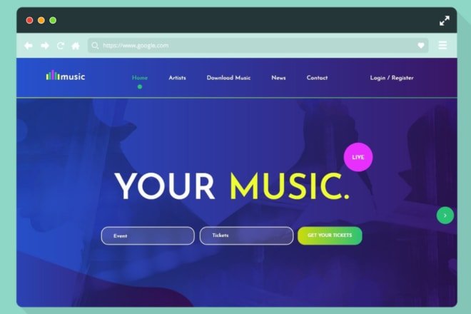 I will build entertainment, music website for music artist, producer, dj mixer or band