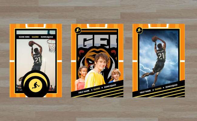 I will create a custom sports trading card template design