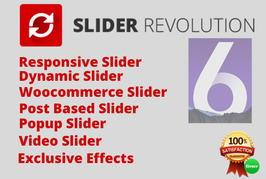 I will create or fix slider revolution, layer slider, website slider