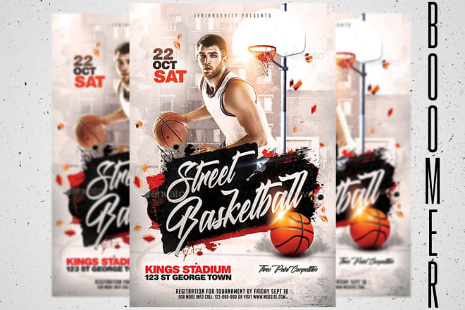 I will design a sparkling basketball, gym, sport flyer