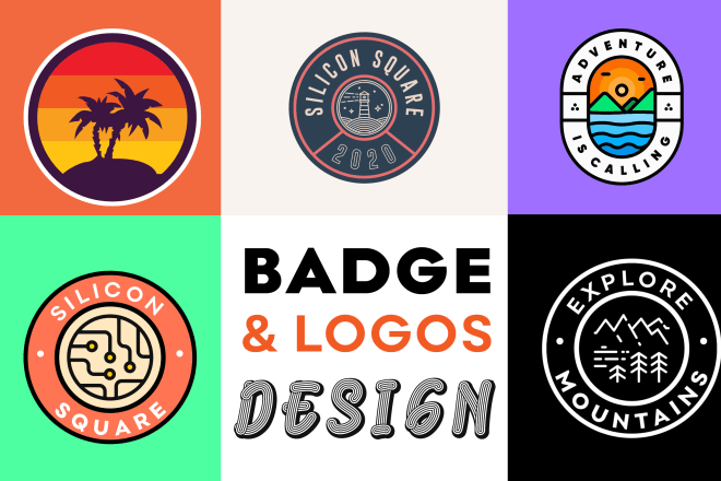 I will design clean badge, patch, round sticker, label,logo design